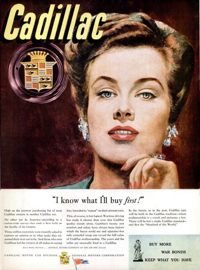 1945 Cadillac Auto Advertising